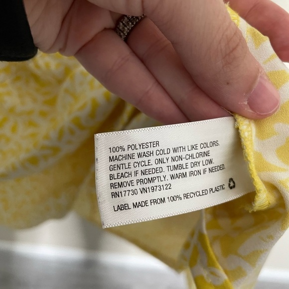 A New Day Yellow Floral Drop Waist Dress XS - Picture 6 of 6